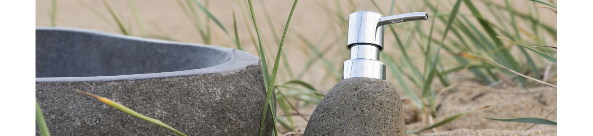 Naturlige, unike og håndlagde steinvasker